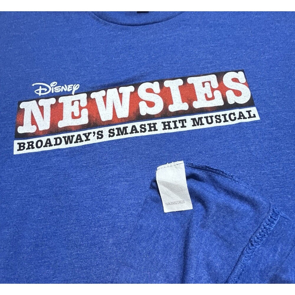 Disney Newsies Broadway Smash Hit Musical Theatre T Shirt Blue Mens Medium M - Picture 9 of 9